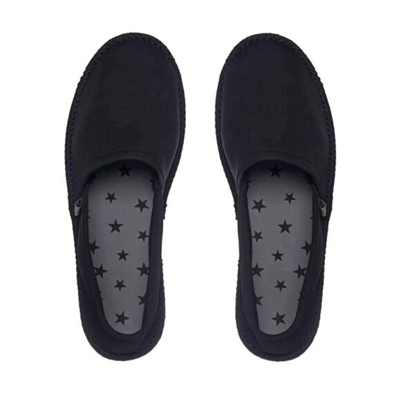 Showaflops Womens Espadrille Neoprene 9 - 9.5 Slip On Flat Faux Jute Sole Flops - Picture 1 of 4